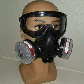 

Emergency Survival Safety Respiratory Gas Face Mask Goggles Dual 2 Protection Protective Mask