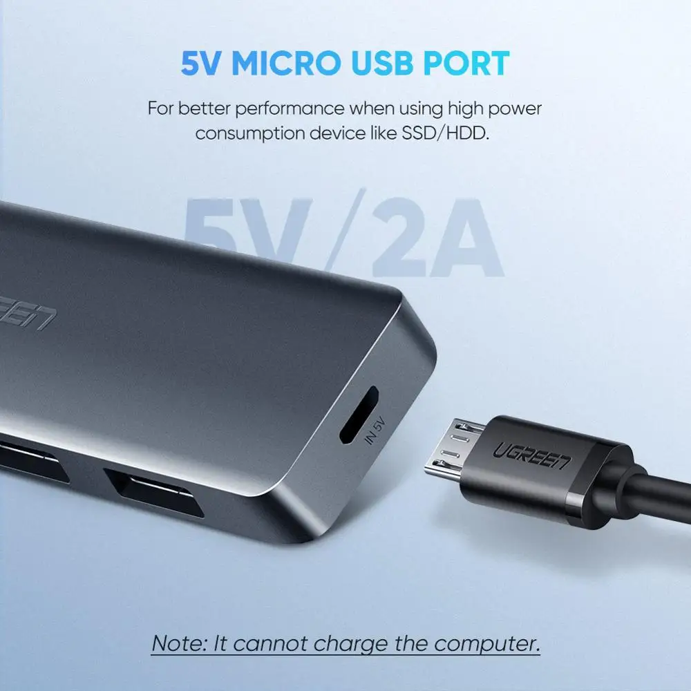 Ugreen-hub Adaptador Usb tipo c para Usb 3.0 Compatível com Macbook Pro Ipad Pro Samsung Galaxy Note 10 S10 - Imagem 4