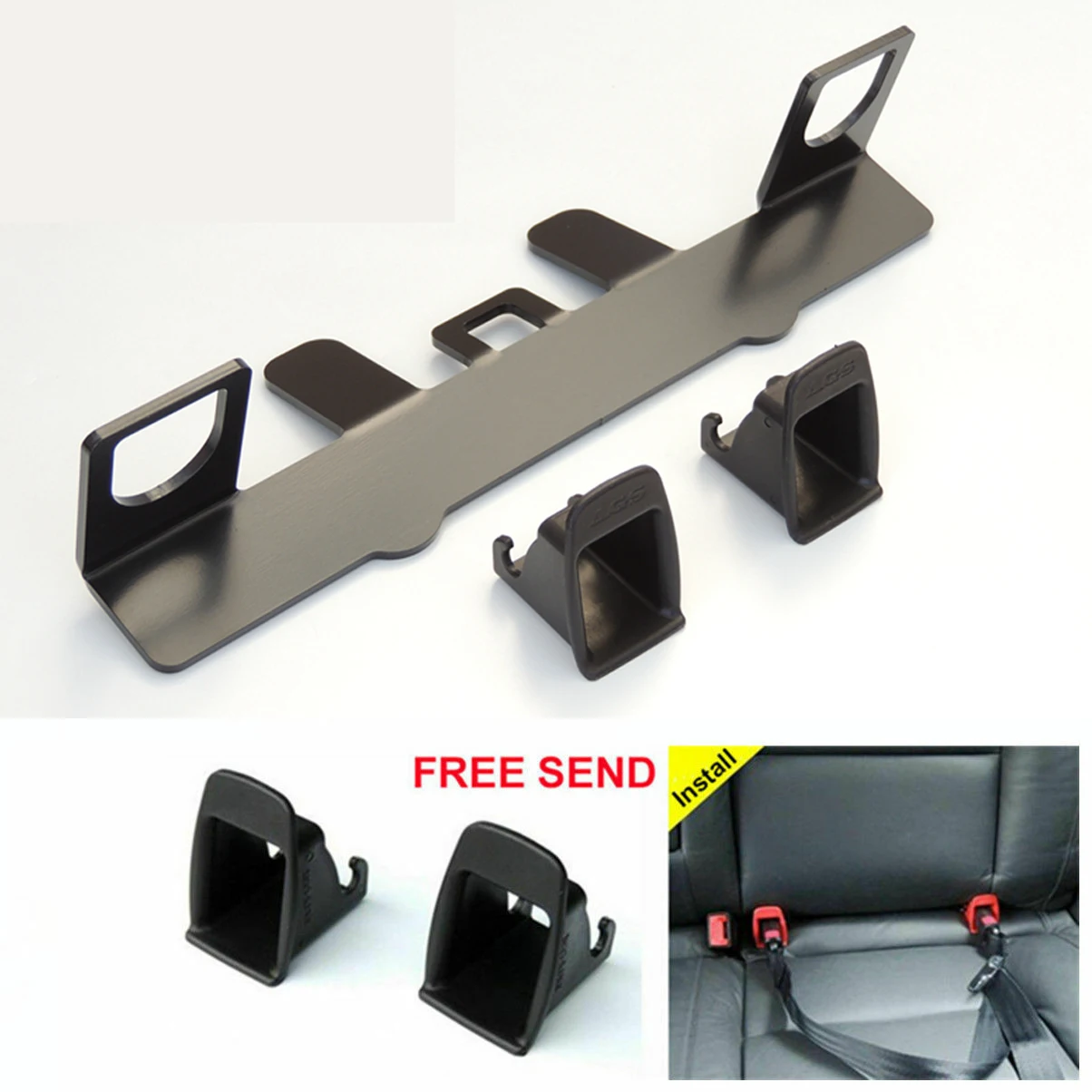 Car Latch ISOFIX Seat Belt Connector Interface Bracket Universal For Child Safety Seat On Compact SUV Hatchback Universal