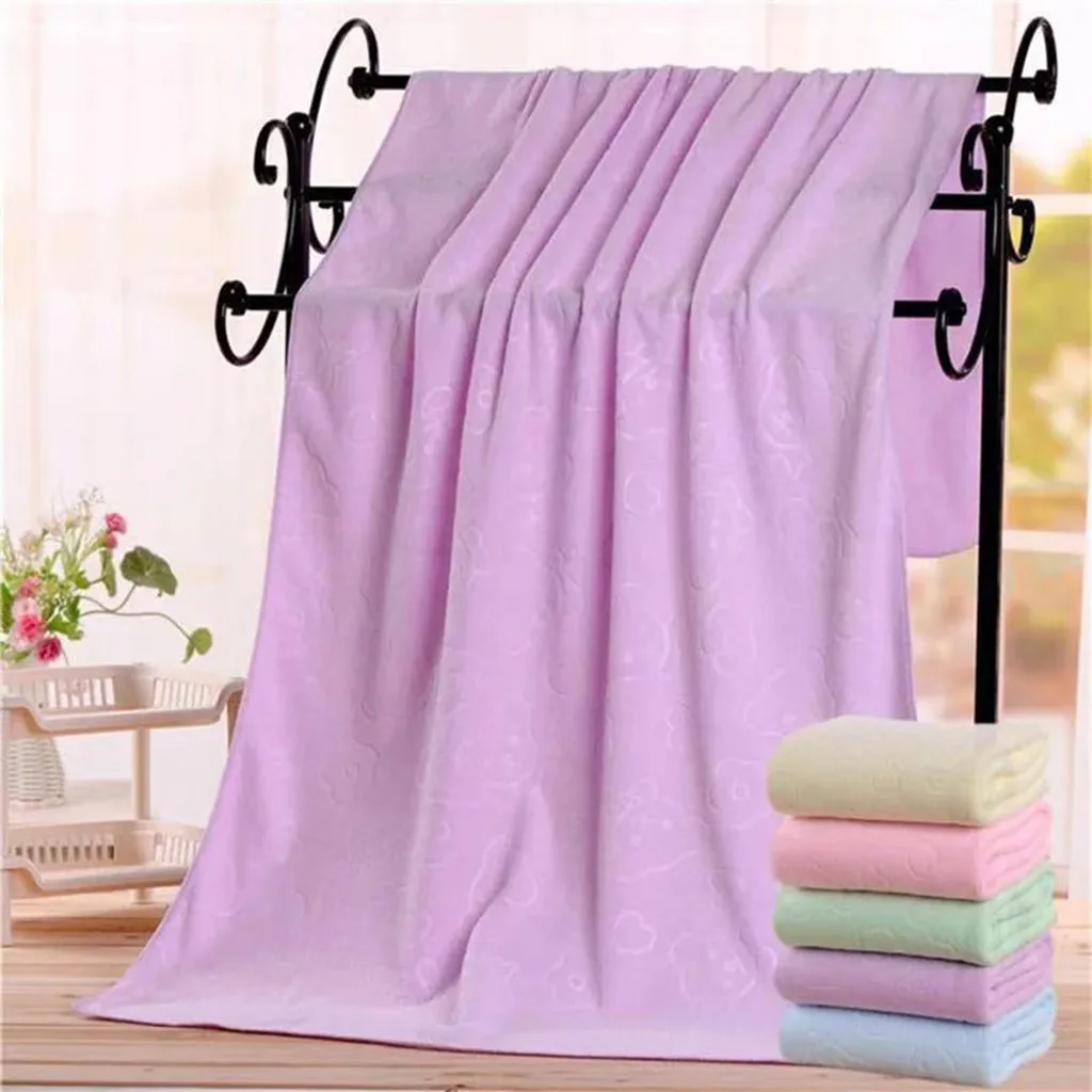 Банное полотенце для ванной комнаты, супер впитывающее банное полотенце, сухая шапка для волос, женские халаты, банное ночное полотенце для лица, пляжное полотенце, 70X140 см - Цвет: Фиолетовый
