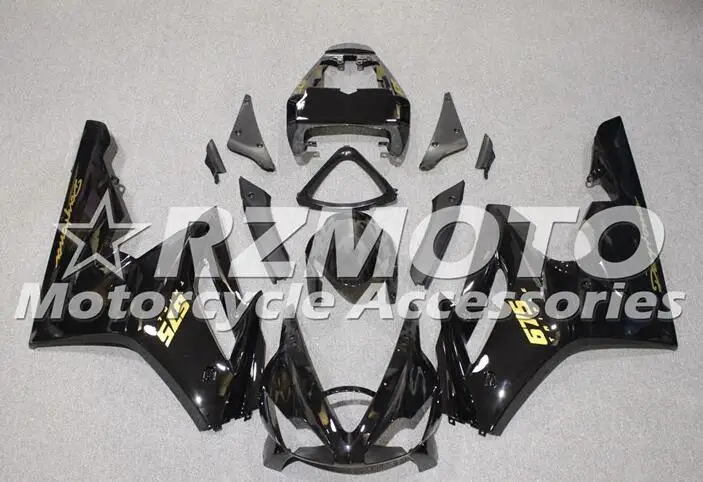 4 подарки инжектор ABS мотоцикл обтекатели комплект подходит для Triumph Daytona 675R 675 2006 2007 2008 06 07 08 на заказ черный золотой
