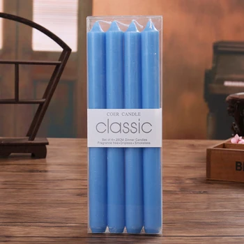 

Classic Long Rod Candles 4pcs Colorful Birthday Candle Party Table Candle Handmade Candle Romantic Wedding Decor Candles DA60LZ