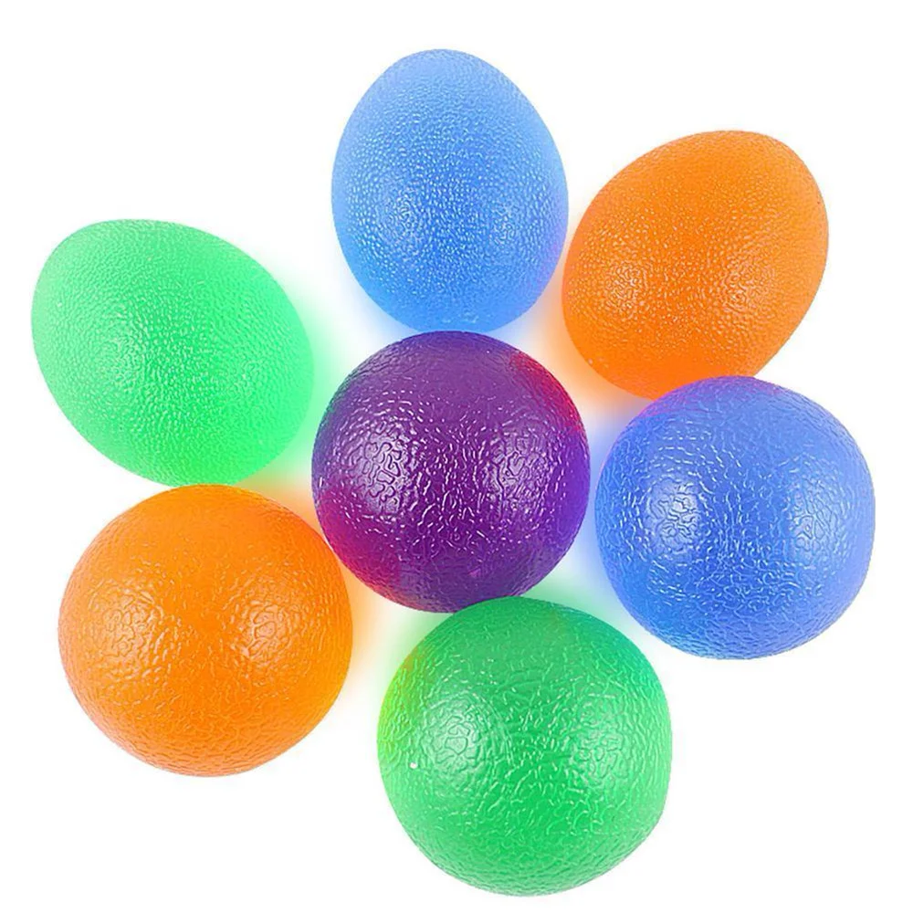 Silicone Gel Egg Stress Ball Hand Relax Squeeze Relief Adults Toy Fitness Expander Gripper Wrist Finger 3