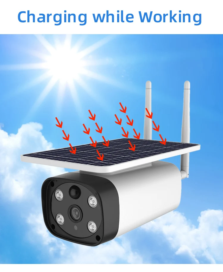 2MP HD 4g wifi solar power IP cameras 1080P Sony 307 star light sensor IR vision outdoor 4g solar I