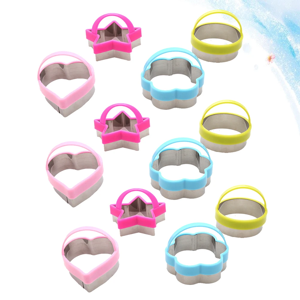 12pcs Cookie Cutters Safe Cute DIY Household Stainless Steel Durable Cookie Mold Cookie Cutters Fondant Mold for Bakery Kitchen