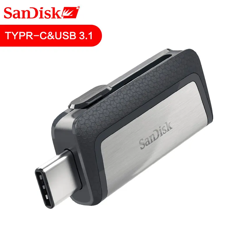 Flash-Drive Extreme Sandisk-Pen Drive128gb SDDDC2 Type-C Dual USB3.1 16GB 256GB Otg Usb