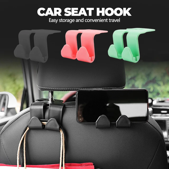 Car Seat Back Hook Hanger Headrest Mount Storage Holder Duarable Bearing  20kg For Car Bag Pouch Clothes Hanging Hooks - Auto Fastener & Clip -  AliExpress