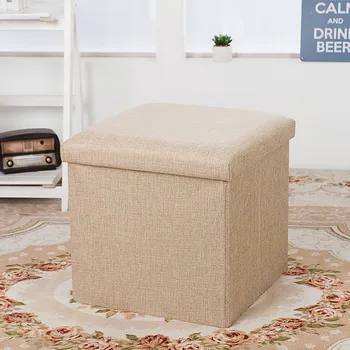 

folding stool Storage Box 30x30x30cm Fabric Storage Stool Folding Stool Multifunctional Seat Simple Storage Box home decor