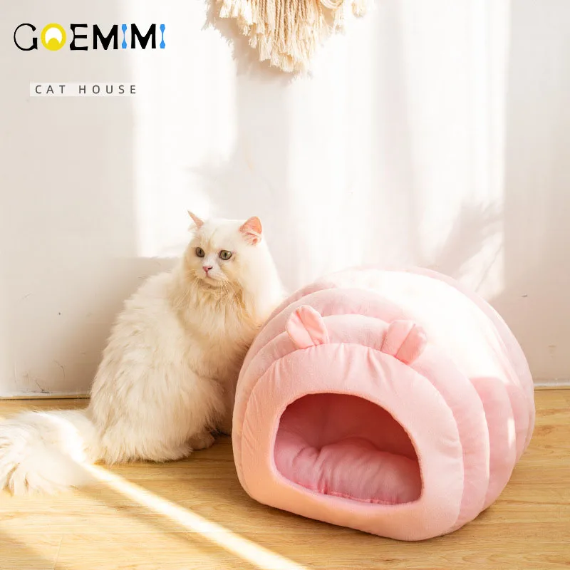 

2019 Warm Cat Cave House Foldable Puppy Kitten Sleeping Bag Comfortable Soft Small Dog Kennel Bed Winter Pet Nest cat cave bed