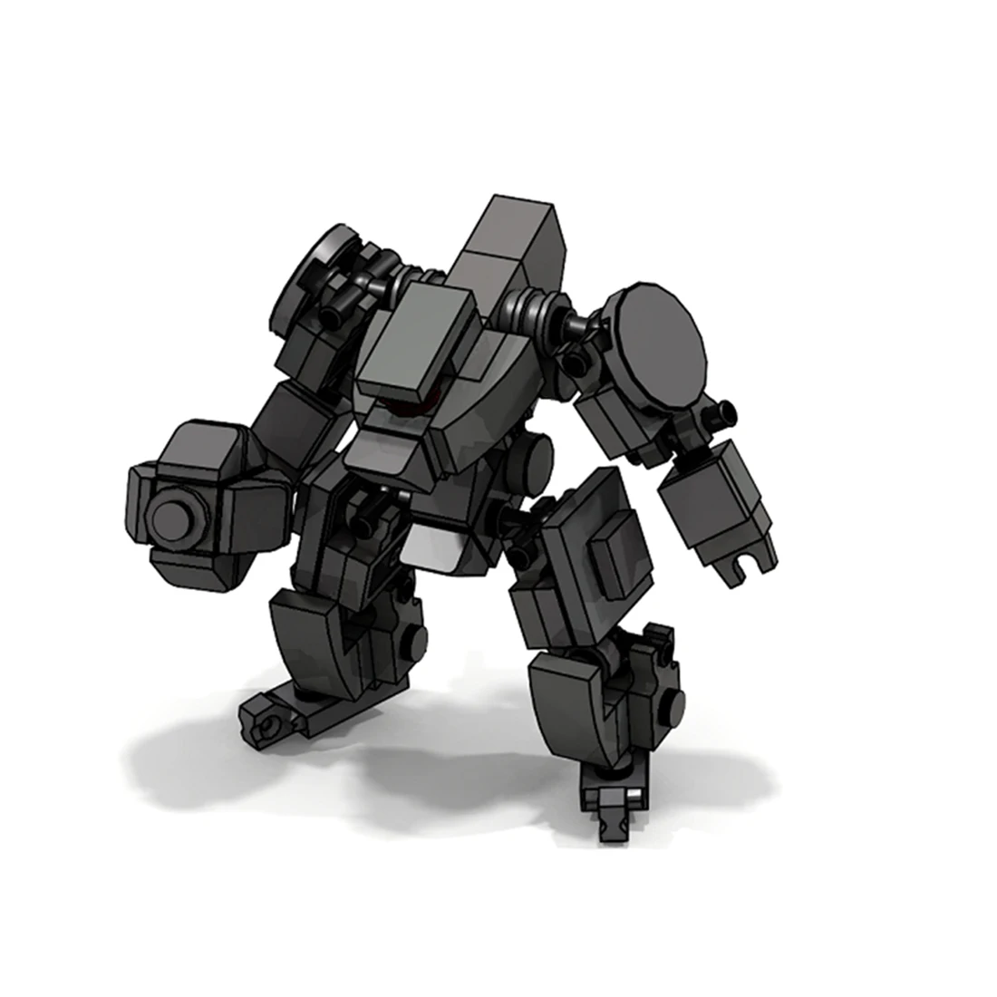 

100Pcs Moc Mini Mecha Fighting Warfare Soldier Model Assembly Small Particle Building Blocks Educational Toy Set - Dark Grey 027
