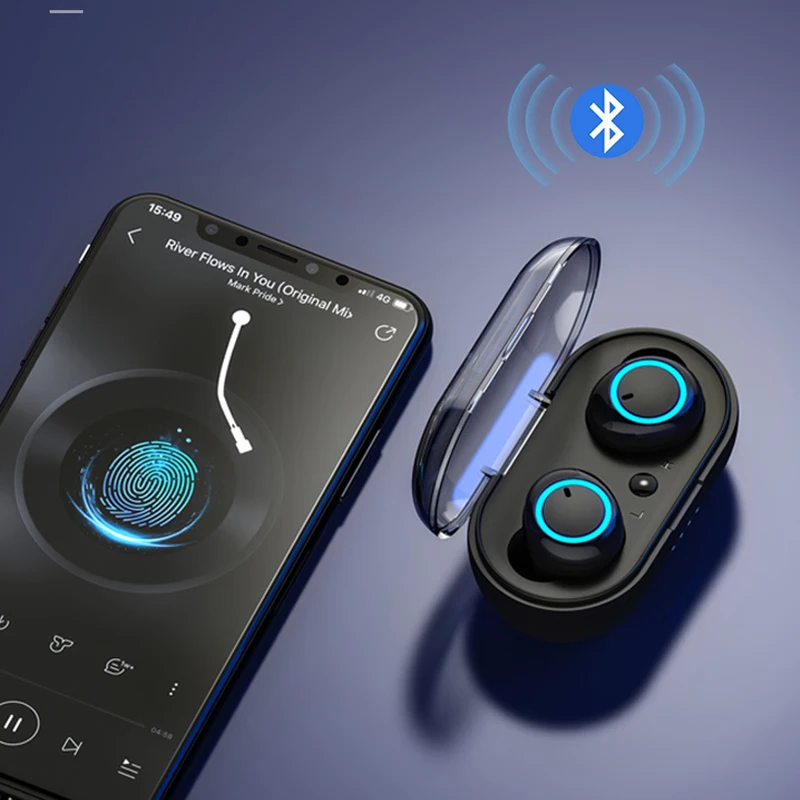 Wireless Headphones Bluetooth Earphone Waterproof Sports Headphone with Charging Box Stereo Earbuds Gaming Headset for Phone