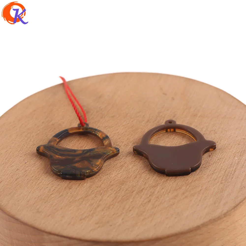 Cordial Design 28x30MM 100Pcs Jewelry Accessories/Hand Made/Charms/Basket Shape/Marble Effect/DIY Making/Earring Findings