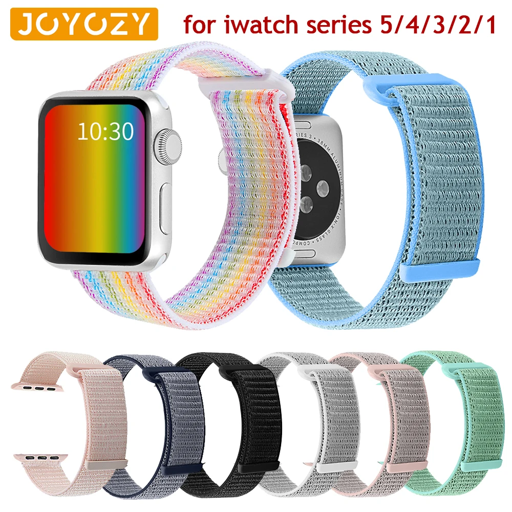 Цветной нейлоновый ремешок joyozy для Apple Watch series 4 5 сменный мягкий
