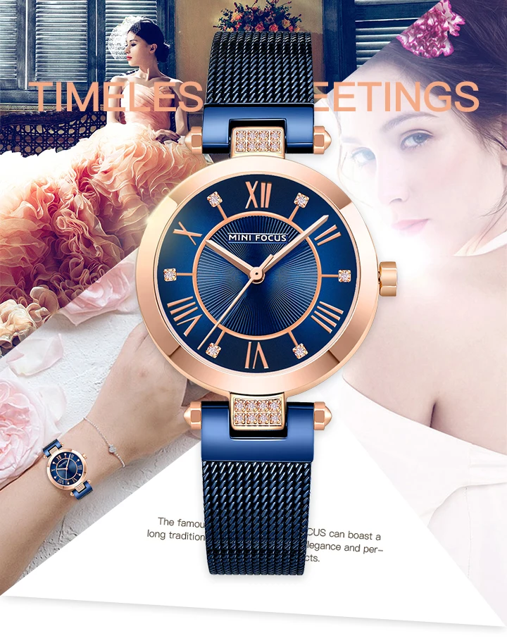 Мини фокус брендовые модные женские часы женские водонепроницаемые часы из нержавеющей стали Роскошные брендовые кварцевые часы