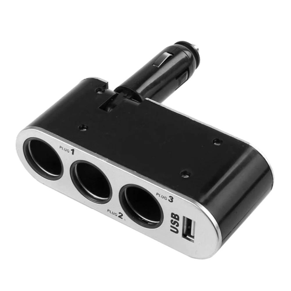 Складной USB порт 3 прикуриватель выход быстрая зарядка, автомобильное зарядное устройство адаптер авто автомобиль металлическое зарядное устройство для смартфона/планшета