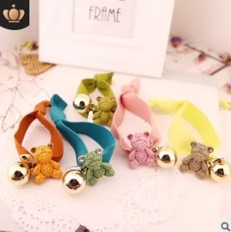 120 шт/Партия DIY мульти ткани кольца для волос мультфильм Животные маленький медведь резинки Инструменты для укладки аксессуары HA612