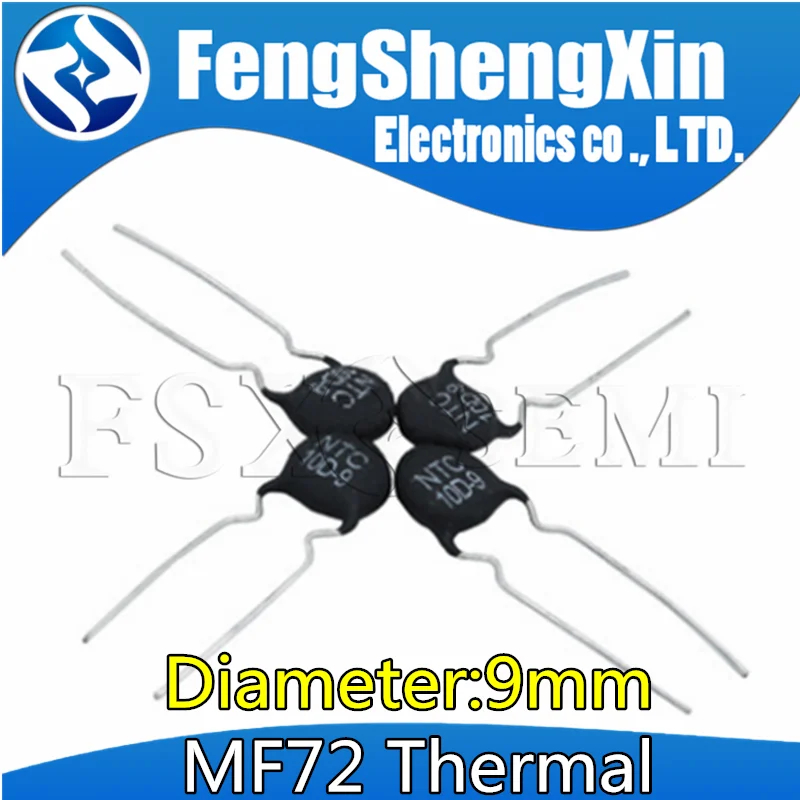 10 Termistori NTC MF72 10D-11 - Resistenze Termiche Per Circuiti Elettronici
