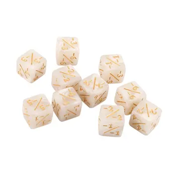 

Hot sale 10x Dice Counters 5 Positive +1/+1 & 5 Negative -1/-1 For Magic The Gathering Table Game Funny Dices High Quality