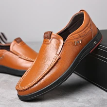 Брендовая мужская повседневная обувь мужские кожаные туфли высокого качества мягкая удобная мужская обувь для ходьбы, нескользящая Мужская обувь для вождения