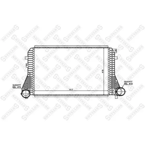 Интеркулер Audi A3, VW Golf/Touran/Caddy all 03 STELLOX 10-40038
