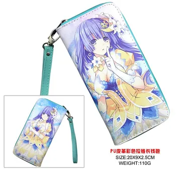 

Anime Date A Live Long Zipper Wallet Izayoi Miku/Tobiichi Origami Colorful Leather Card Holder Purse for Gift Money Bag