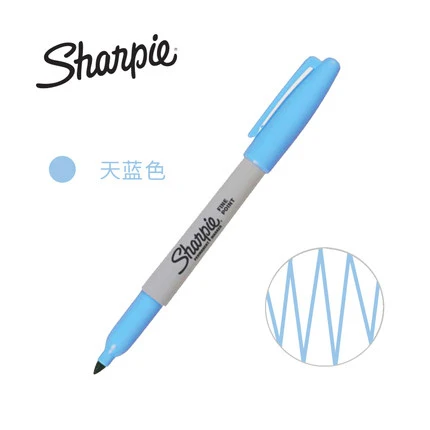 12 шт./партия, американский sanford Sharpie, перманентные маркеры, экологичный маркер, 16 цветов на выбор - Цвет: Sky blue