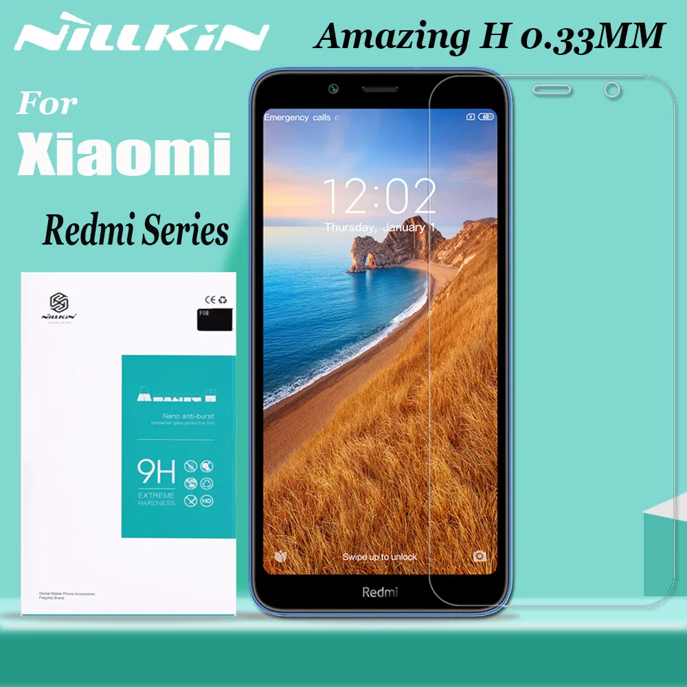for Xiaomi Redmi Note 8 7 6 5 Pro Glass Screen Protector Nillkin 9H Clear Safety
