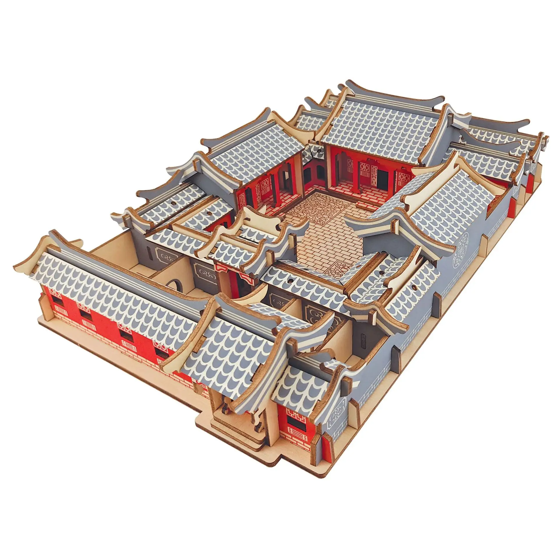 Пекин Siheyuan DIY 3D деревянные головоломки деревянные ремесла набор для сборки резка деревянные игрушки для Рождественский подарок 3212
