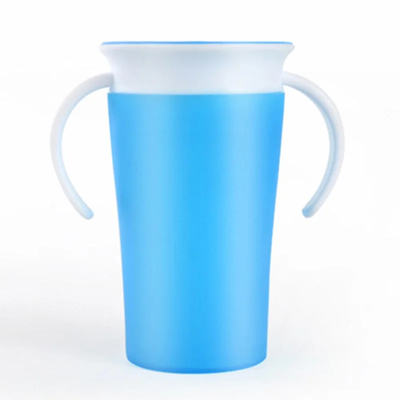 260ml Babies Training Miracle Cups With Handles 360 Degree Drink Prevent Leaking Spilling Cup