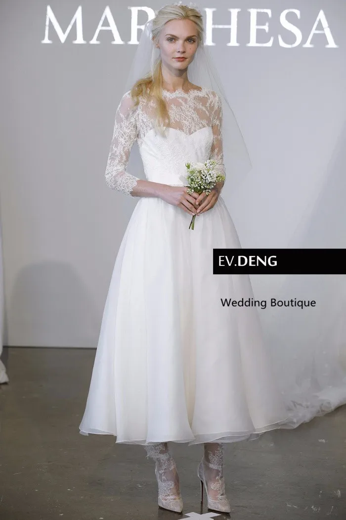 Платье из органзы с кружевными рукавами на заказ, casamento A-Line, распродажа, Новое сексуальное платье с открытой спиной, Платья для подружек невесты