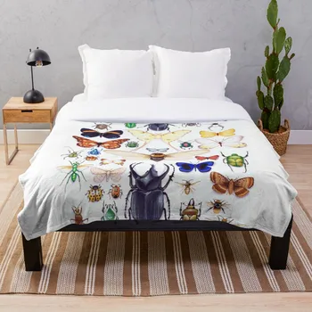 

Insect collection Blanket Wool Flannel Plush Blanket Bedspread For office Sherpa Blanket Couch Quilt Cover Travel