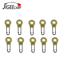 JIGEECARP 10 шт., для ловли карпа, Быстросменные установки, зажимы с пластиковым кольцом/головкой, вертлюги, соединитель, оснастка, рыболовные снасти, аксессуары