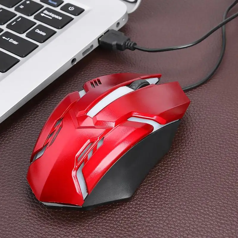 Светодиодная оптическая мышь X7 1200DPI 3 кнопки Проводная игровая USB геймерская