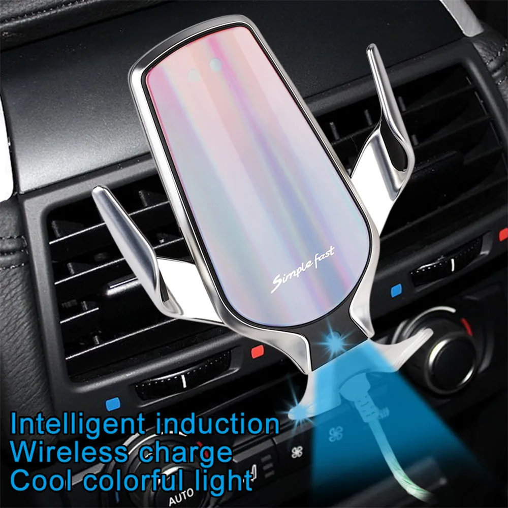 R9 smart sensor автомобильный беспроводной зарядный держатель для телефона простое Быстрое беспроводное зарядное устройство для huawei для iPhone X/8/XS/11 Pro Max