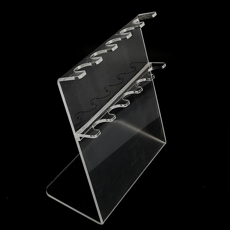 Plexiglass Pipette Stand Transparent Pipettor Rack Z-shaped PMMA Holder Holds Up To 5 Single-channel Pipettes Thickness 5mm