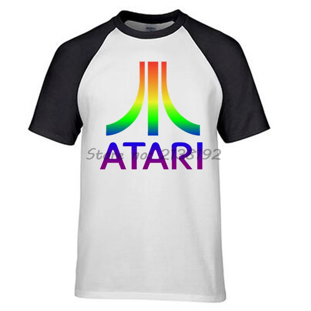 WHITEBLACK ATARI мужская футболка мужская Футболка с рукавами реглан брендовая летняя модная мужские топы футболки подарок - Color: WHITEBLACK