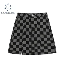 Mini jupe rétro à carreaux pour femmes, nouvelle collection automne 2021, ligne a, taille haute, Ulzzang, élégante, mode fille