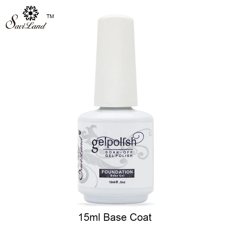 Base Coat Saviland, 7 мл/15 мл, 1 шт., великолепный Гель-лак для замачивания, УФ/светодиодный, Полупостоянный Гель-лак для ногтей - Цвет: Base Coat