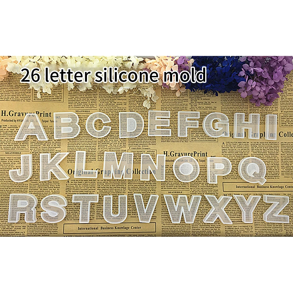 3D DIY Letter Numbers Chocolate Moulds Chocolate Candy Bars Molds Tray Plastic For Flowers Baking Pastry Bakery Kitchen Tools