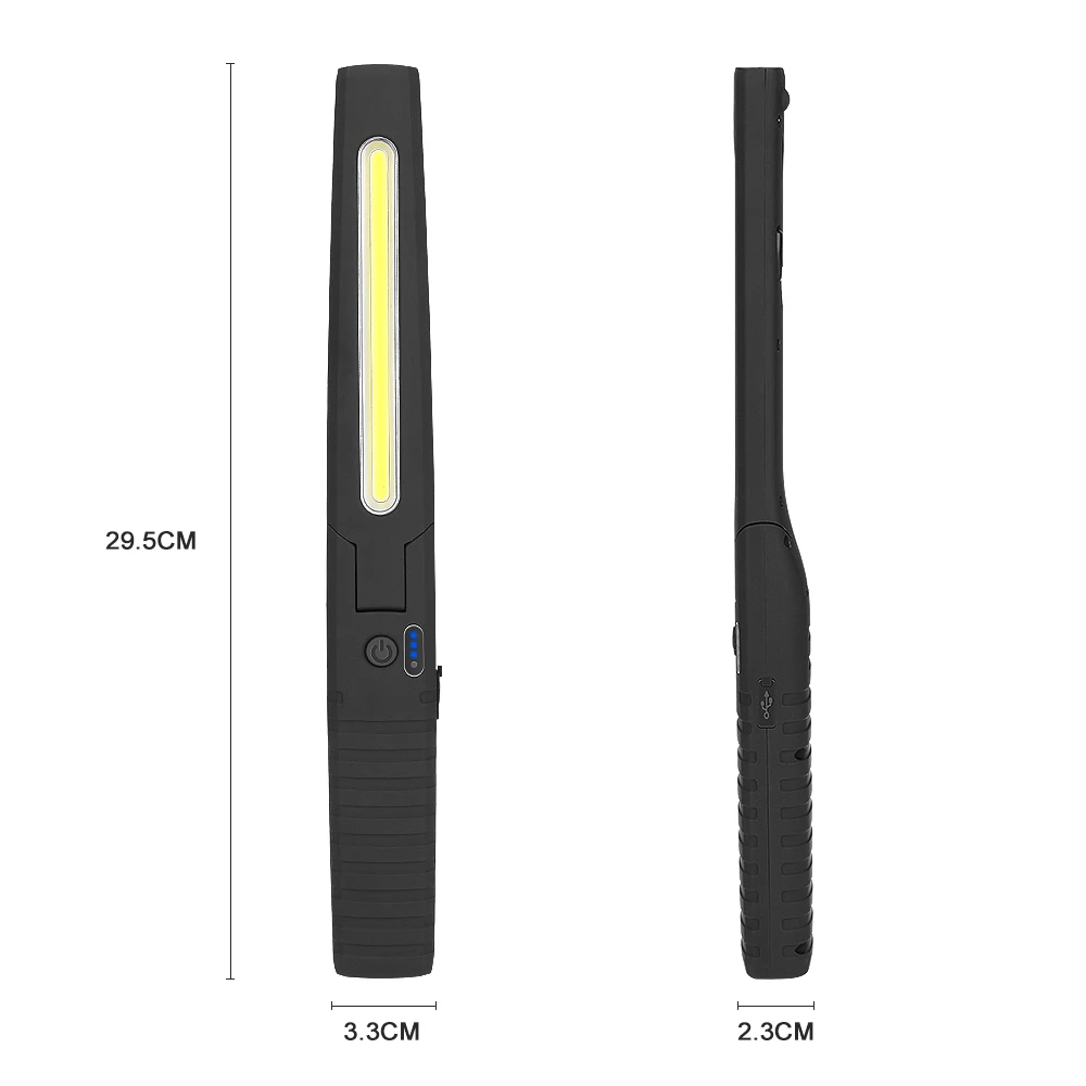 USB Перезаряжаемый фонарик 4 режима COB светодиодный магнитный рабочий свет контрольная лампа подвесной крюк кемпинг фонарь с батареей