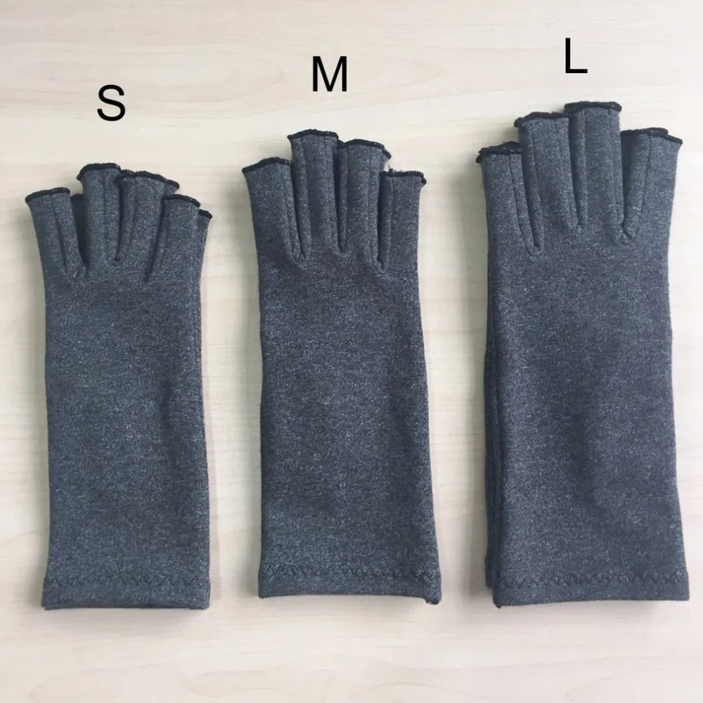 1 пара унисекс Мужские Женские терапевтические компрессионные перчатки рука артрита боли в суставах облегчение здоровья половина пальца