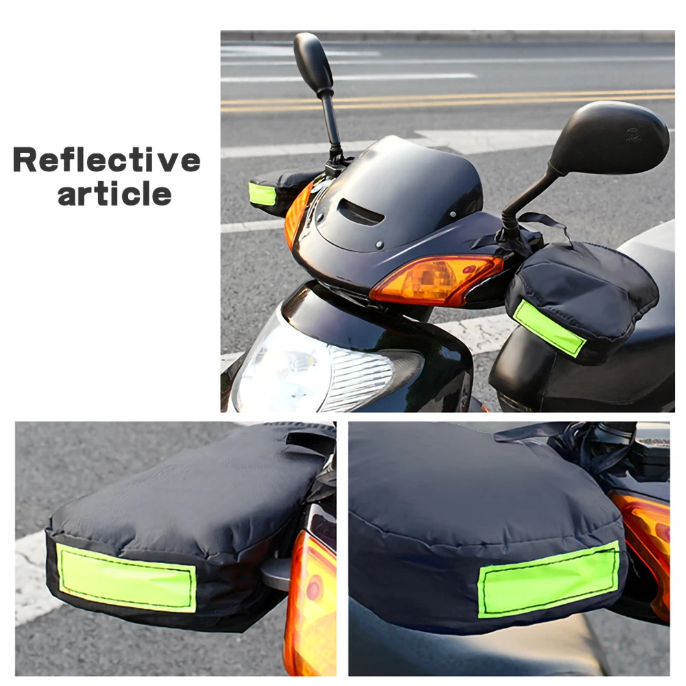 Мотоциклетные перчатки на руль со светоотражающей полосой ветрозащитный