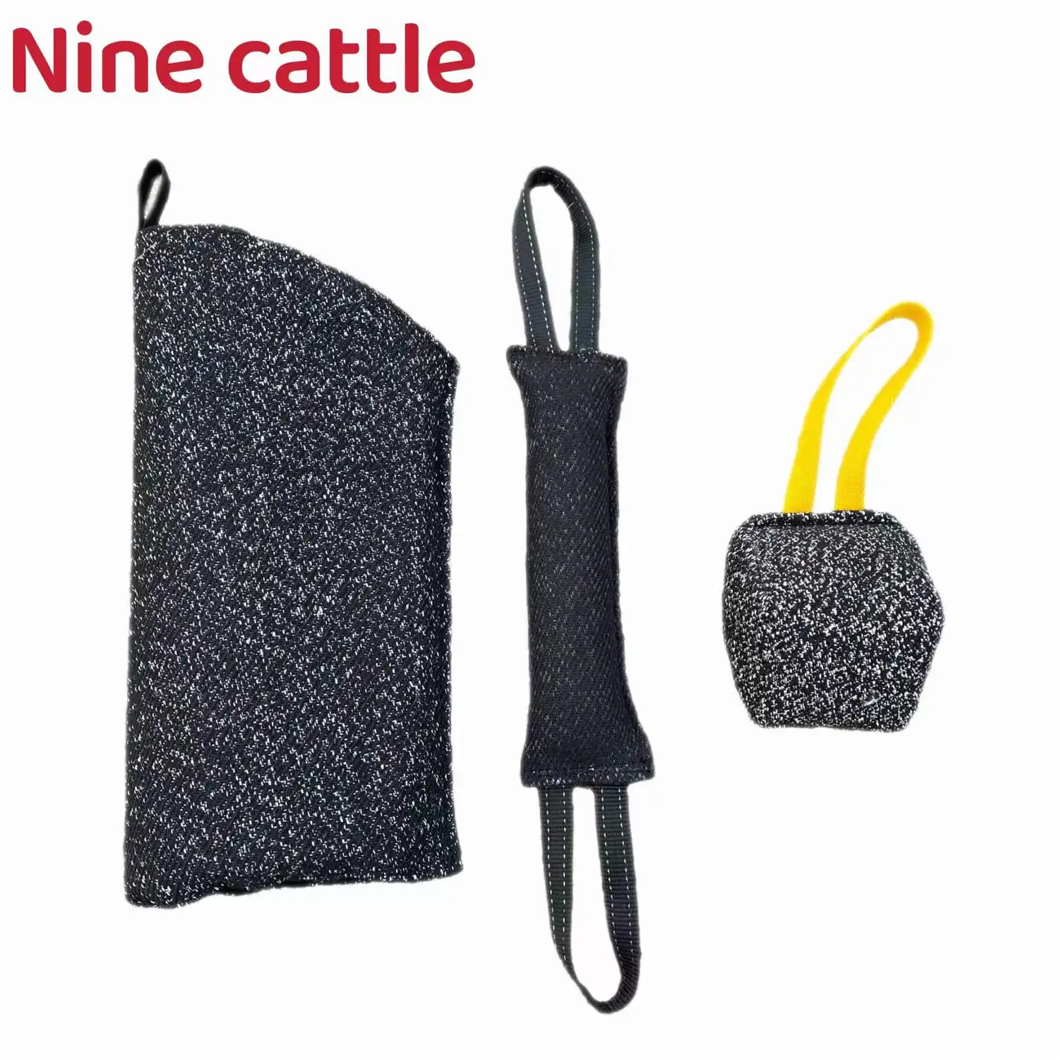 New Young Dog Puppies Open Biting Sleeve Dog Bite Pillow Bite Stick Three-piece Set Working Dogs Training Supplies Toy