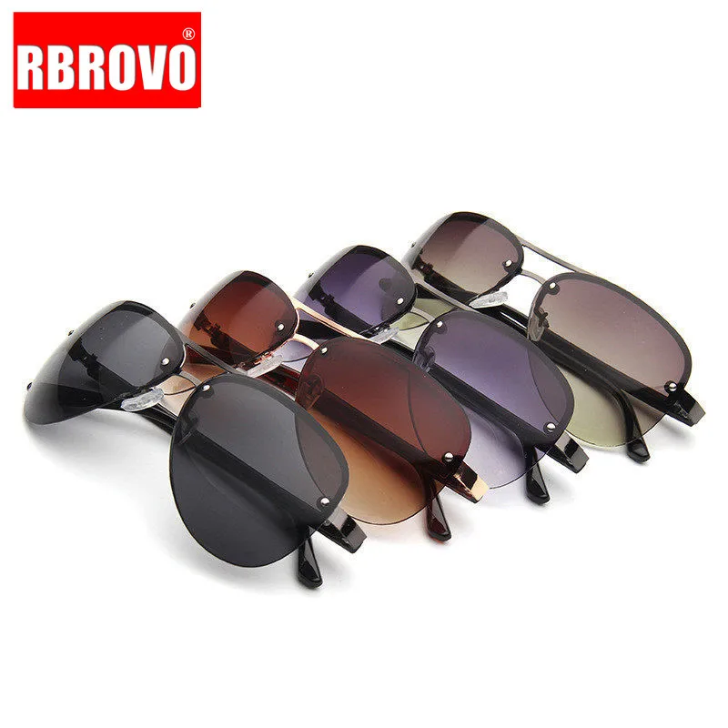 RBROVO, классические мужские солнцезащитные очки пилота, женские, для улицы, Ретро стиль, большая оправа, Lunette De Soleil Femme, UV400, для вождения, путешествий, солнцезащитные очки