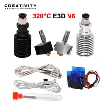 Peças da impressora 3d e3d v6 hotend kit de alta temperatura versão 320 graus j-head extrusora remota 0.4/1.75mm 12v 24v extremidade quente