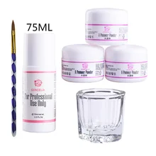 75 мл акриловый набор для ногтей набор маникюрных инструментов для маникюра акриловый жидкий набор для ногтей все инструменты для маникюра «сделай сам» кисть