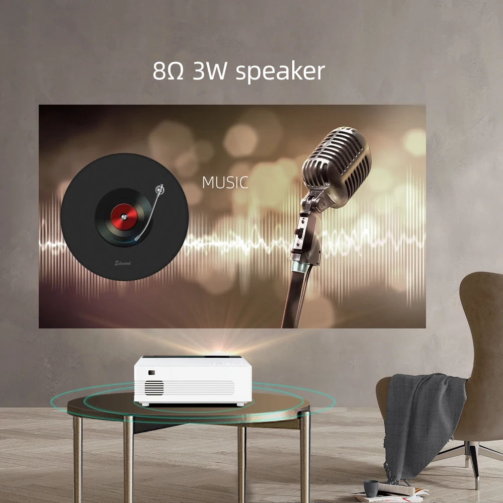 BYINTEK C520 Mini projecteur HD (Boîtier TV Android 10 en option),home  cinéma 150 pouces, Projecteur de LED Portable pour téléphone 1080P 3D 4K, ✓ Meilleur prix au Maroc