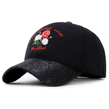 Бейсбольная кепка для мужчин и женщин, бейсболка с цветочной вышивкой, унисекс, регулируемые уличные шапки