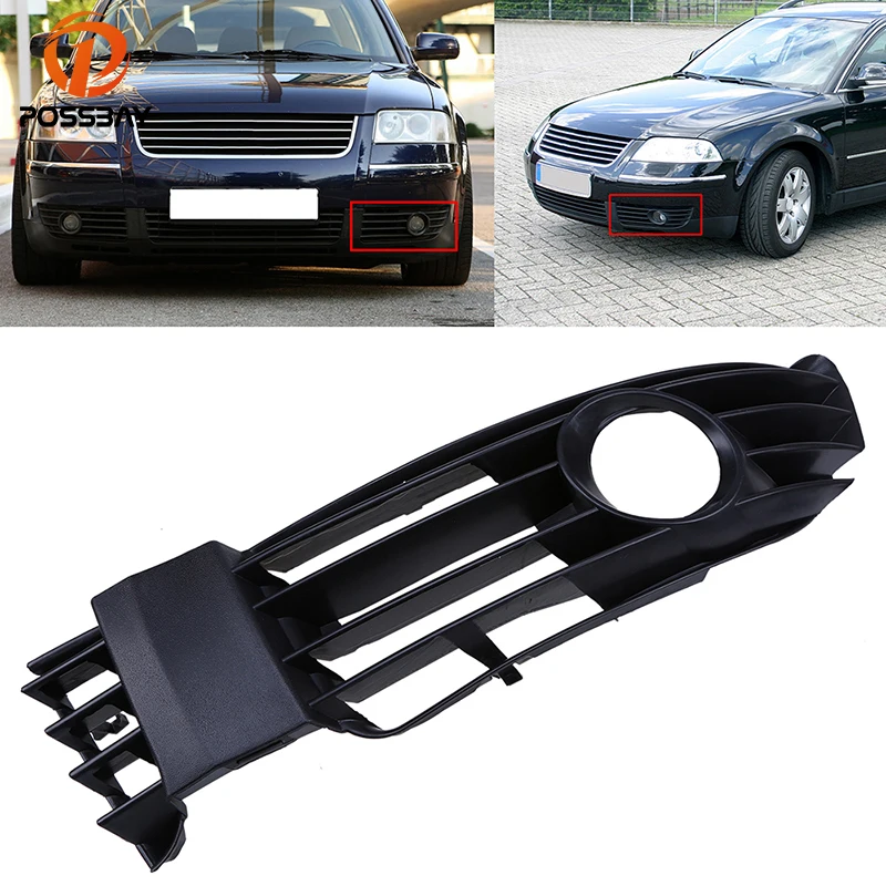 Possbay Left Side Car Front Lower Bumper Fog Lights Grill Grille Cover For Vw Passat B5.5 Sedan