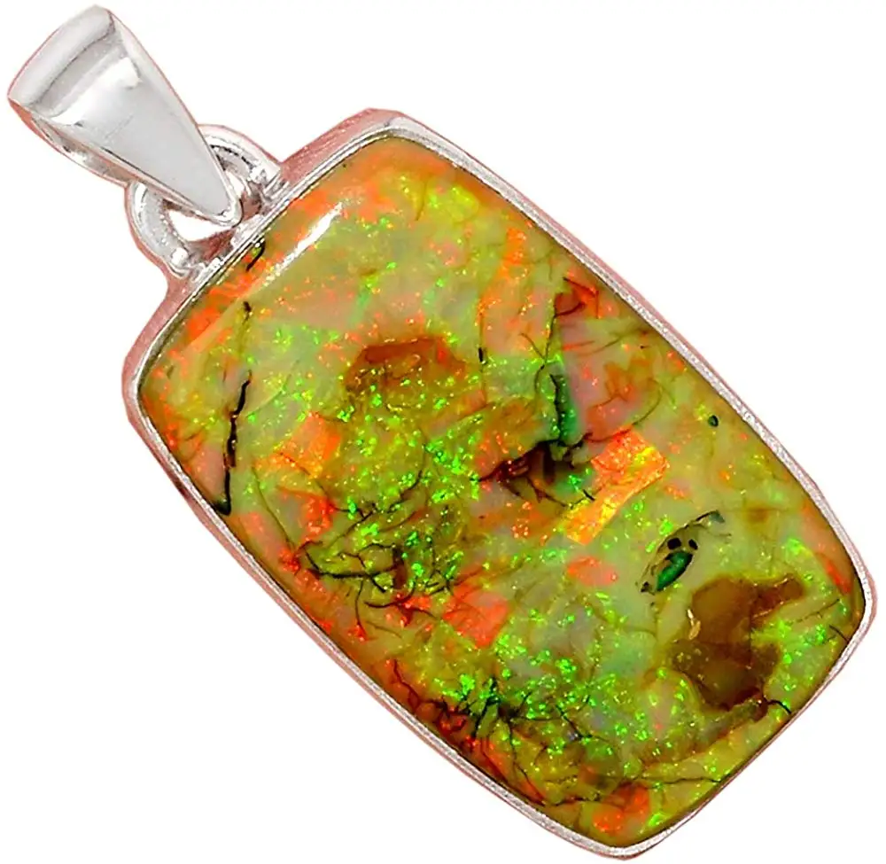 

Genuine STERLING OPAL Pendant 925 Sterling Silver, 34 mm, AP6675
